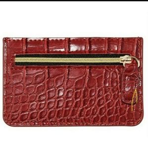 B-Low the‎ Belt Red Crocodile Card Case Wallet